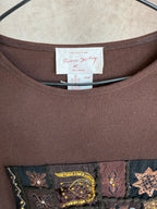 Y2K fairy whimsical brown branded top (S)