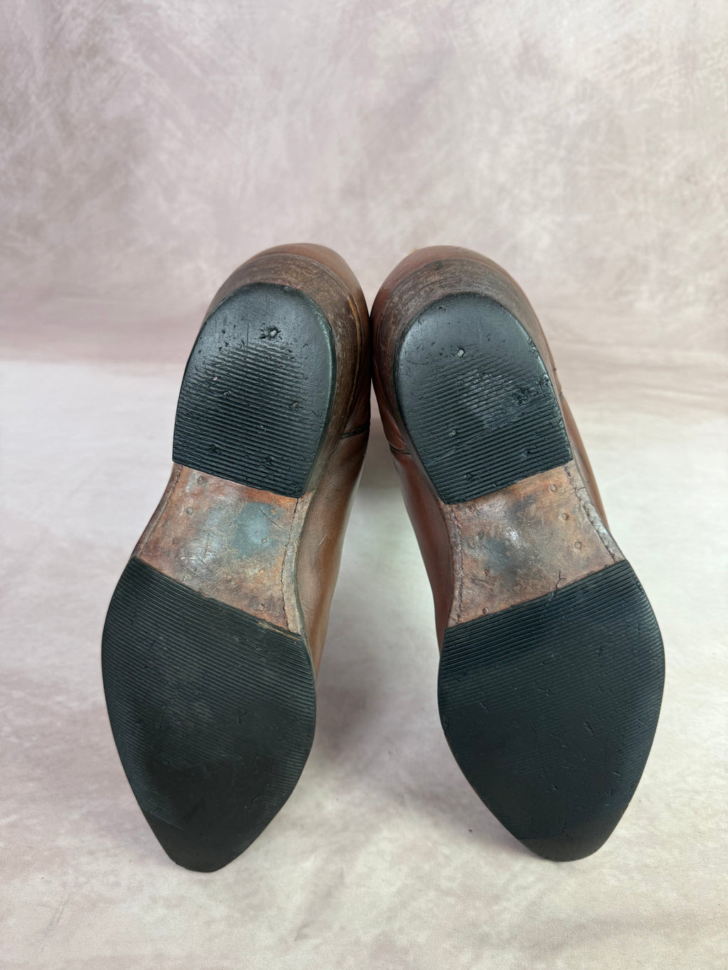 Vintage brown leather cowboy boots (UK 6)
