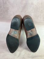 Vintage brown leather cowboy boots (UK 6)