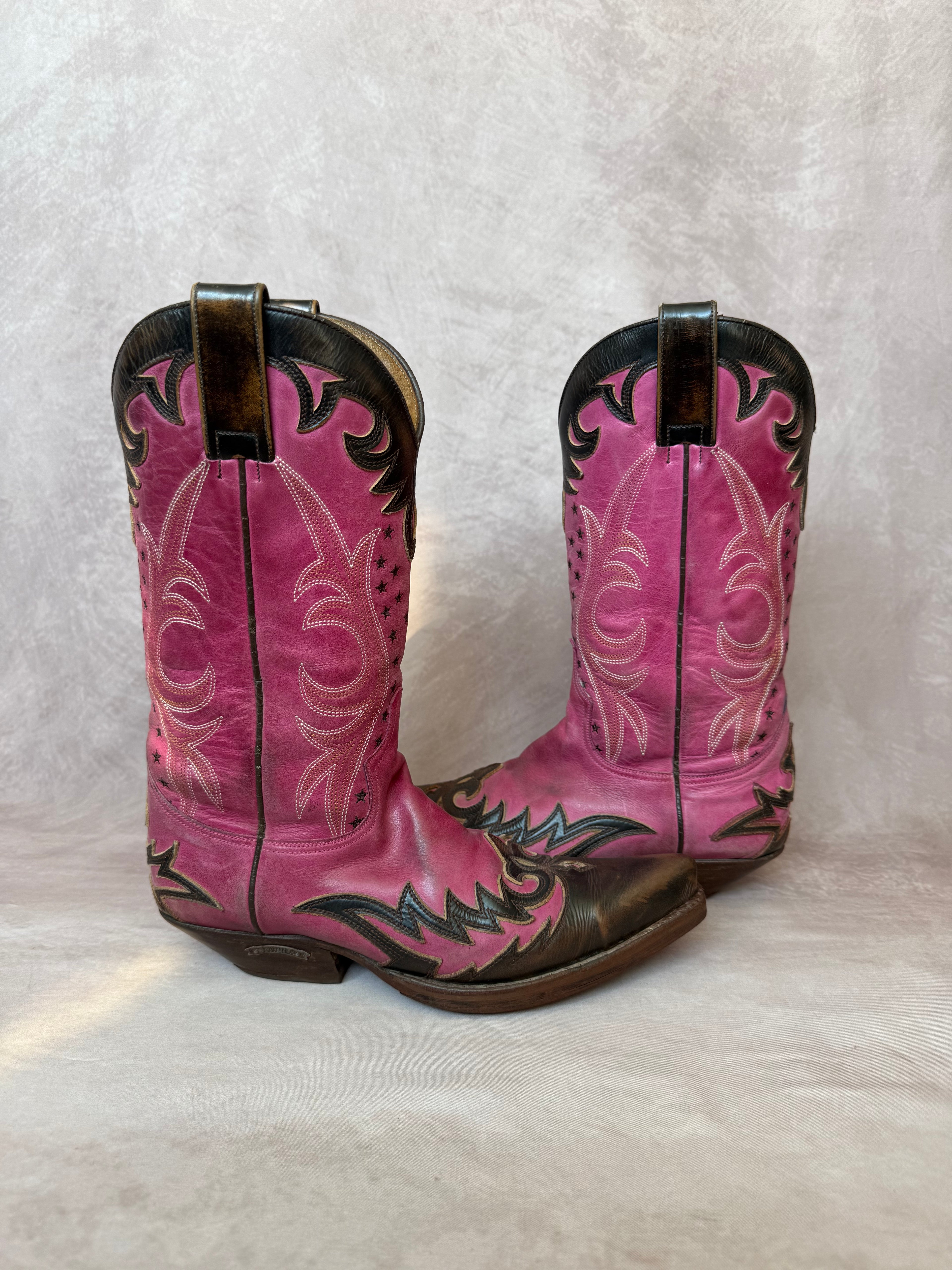 Sendra vintage pink cowboy boots (UK 7)