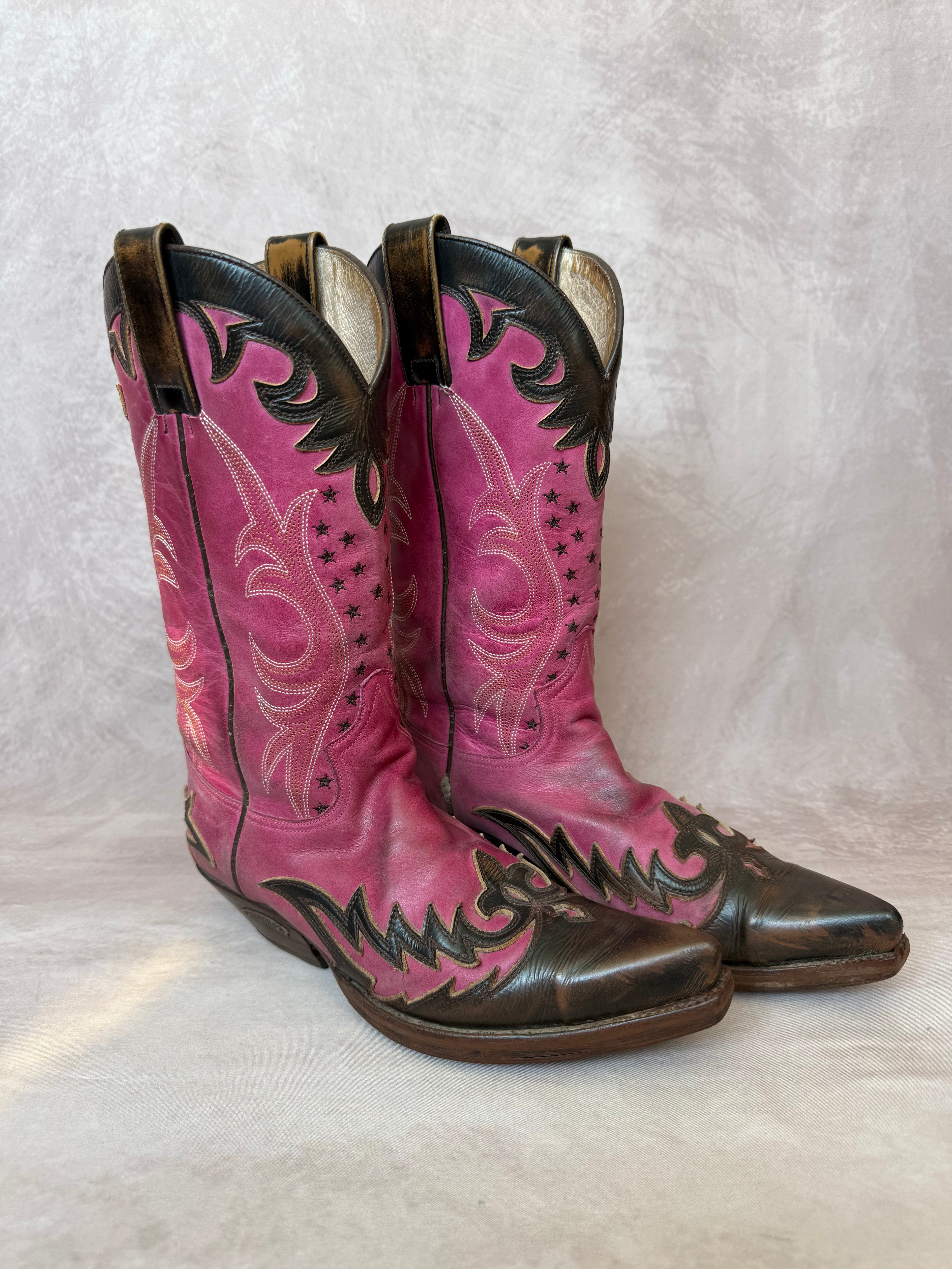 Sendra vintage pink cowboy boots (UK 7)