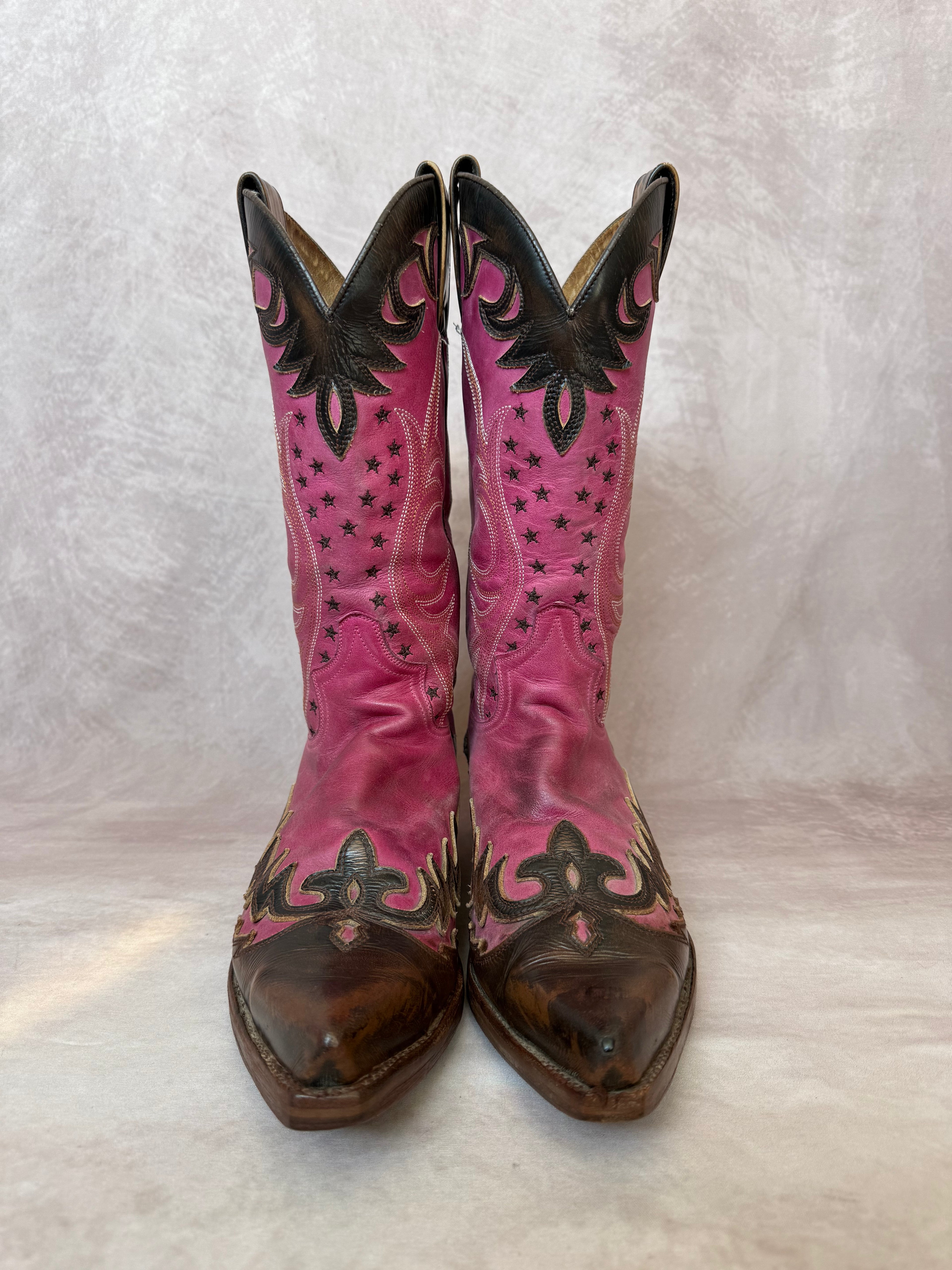 Sendra vintage pink cowboy boots (UK 7)