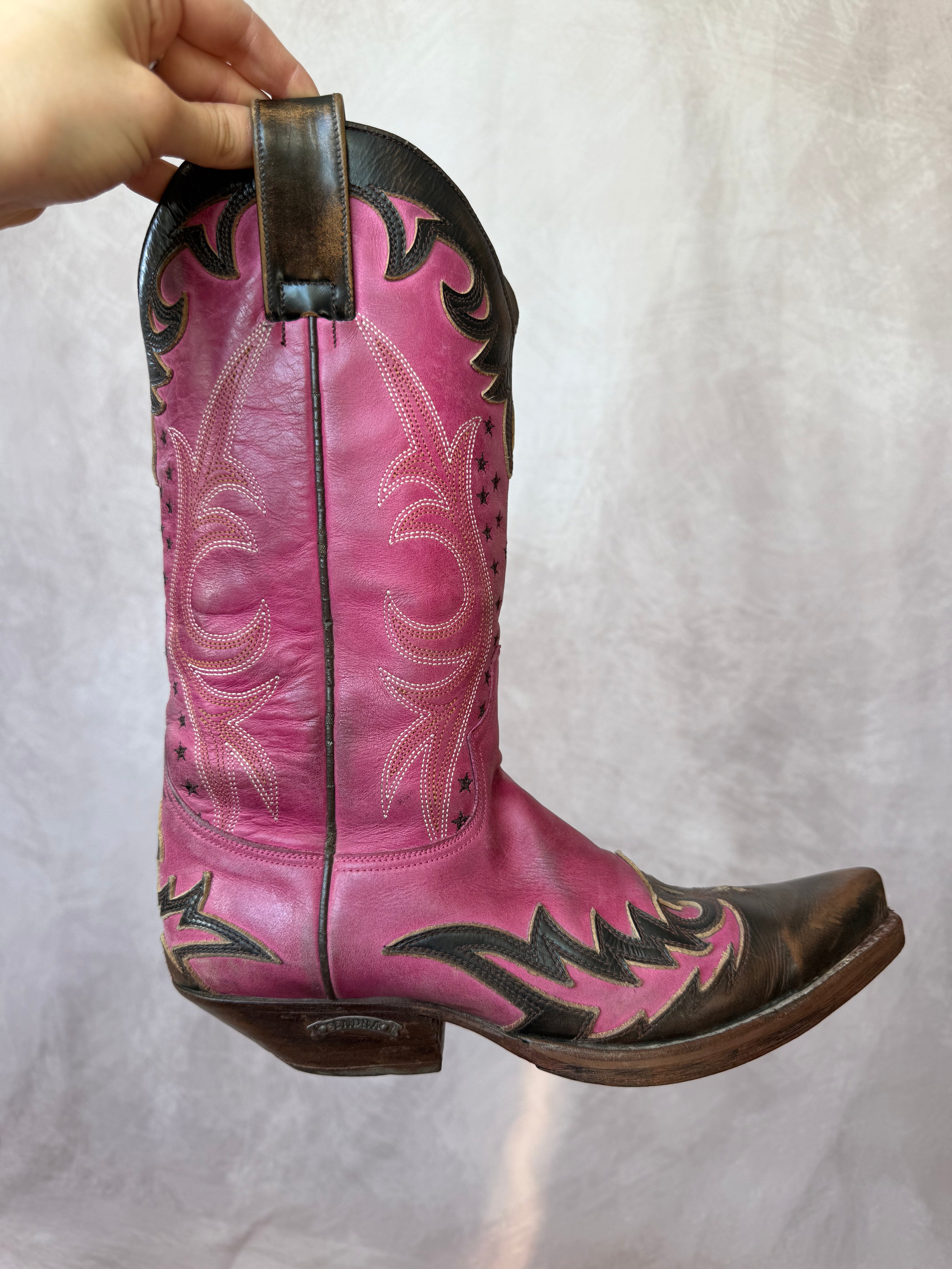 Sendra vintage pink cowboy boots (UK 7)