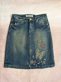 y2k 90s vintage denim mini skirt (M)