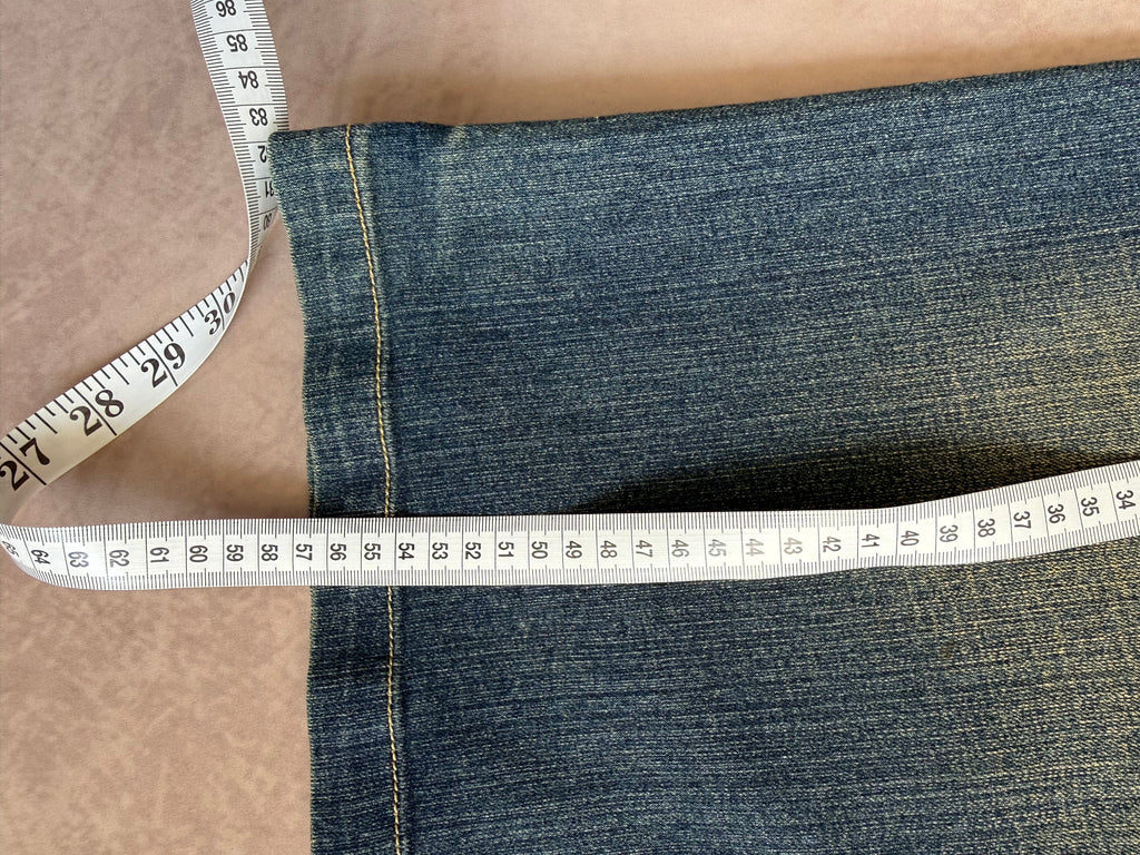 y2k 90s vintage denim mini skirt (M)