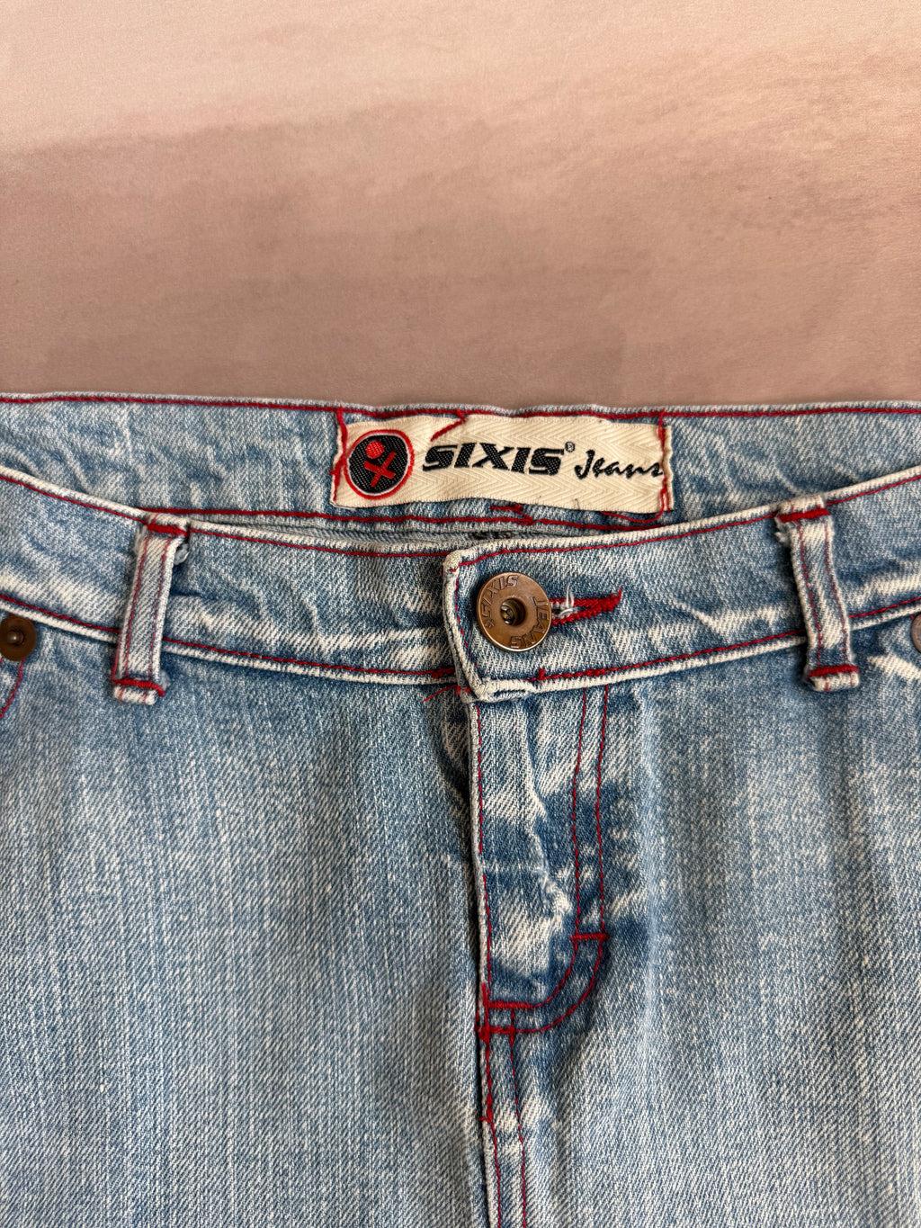 y2k 90s vintage denim mini skirt (L)