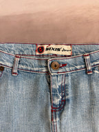 y2k 90s vintage denim mini skirt (L)