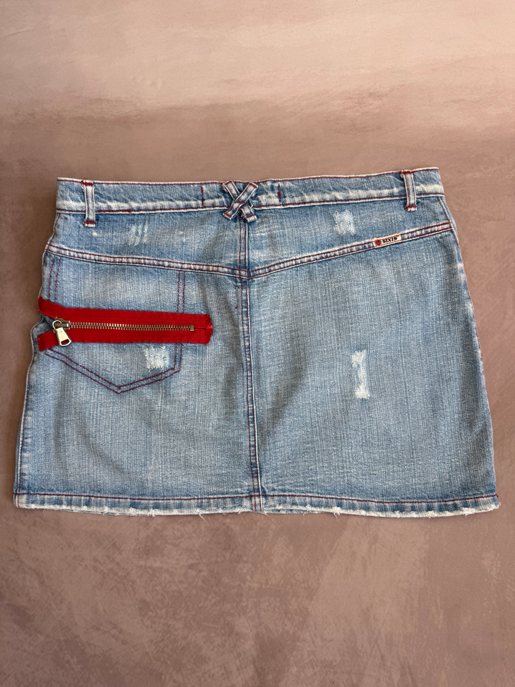 y2k 90s vintage denim mini skirt (L)