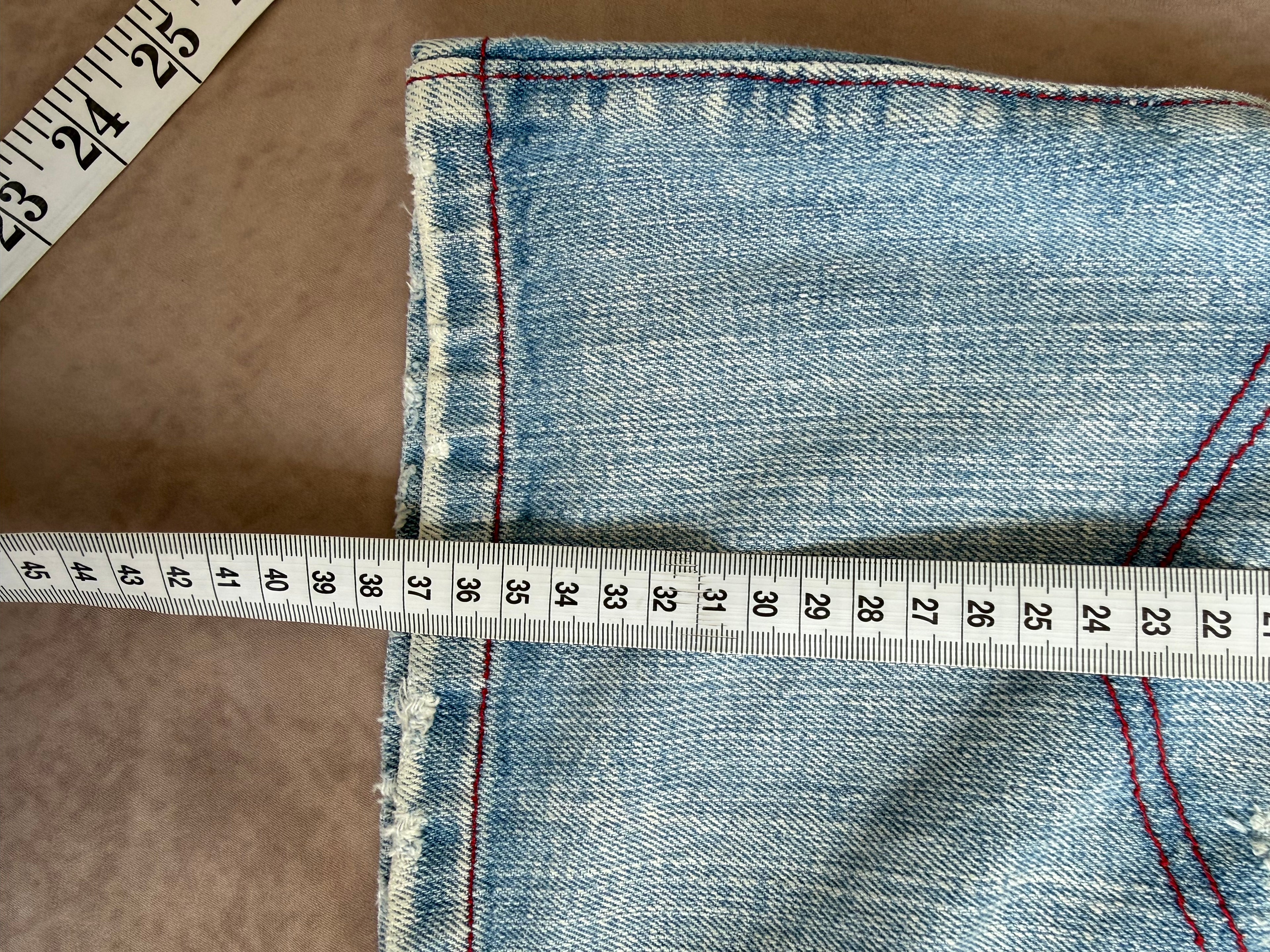 y2k 90s vintage denim mini skirt (L)