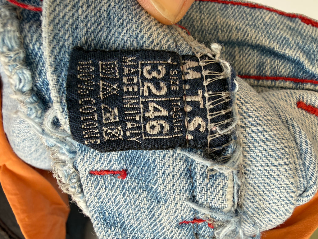 y2k 90s vintage denim mini skirt (L)