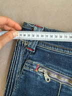 y2k 90s vintage denim mini skirt (M)