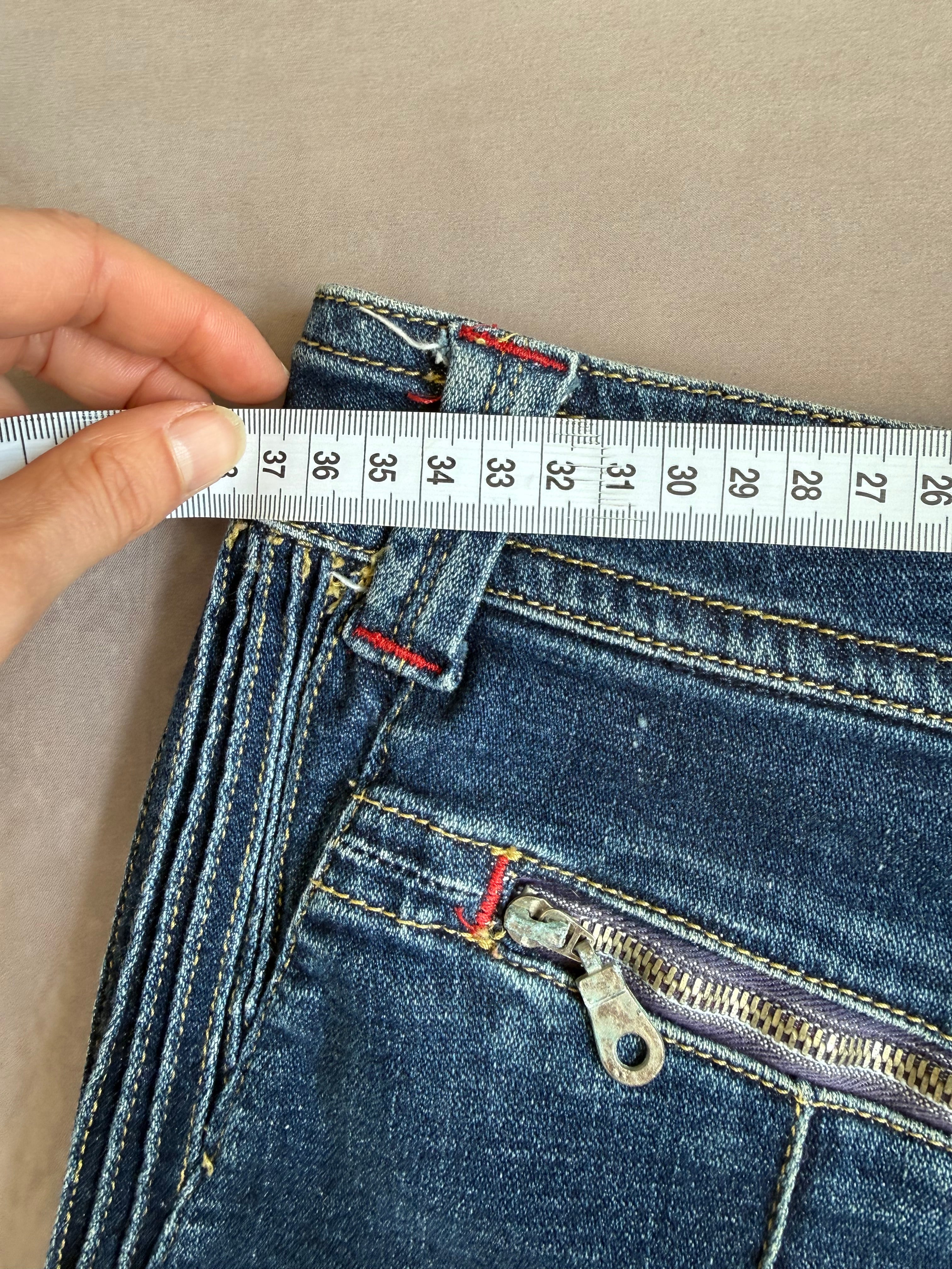 y2k 90s vintage denim mini skirt (M)