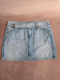 y2k 90s vintage denim mini skirt (L)