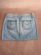 y2k 90s vintage denim mini skirt (L)