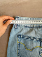 y2k 90s vintage denim mini skirt (L)