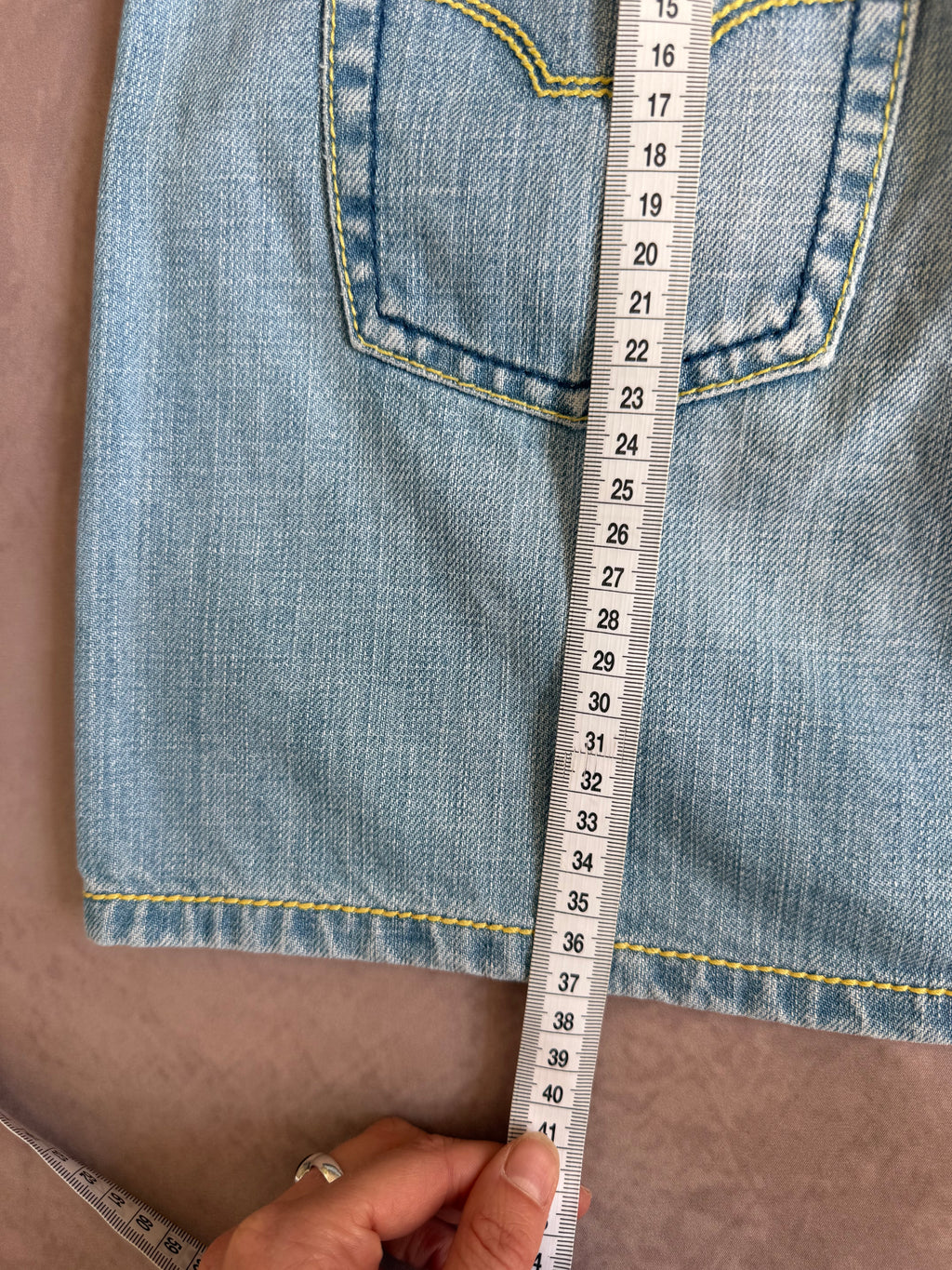 y2k 90s vintage denim mini skirt (L)