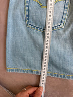 y2k 90s vintage denim mini skirt (L)