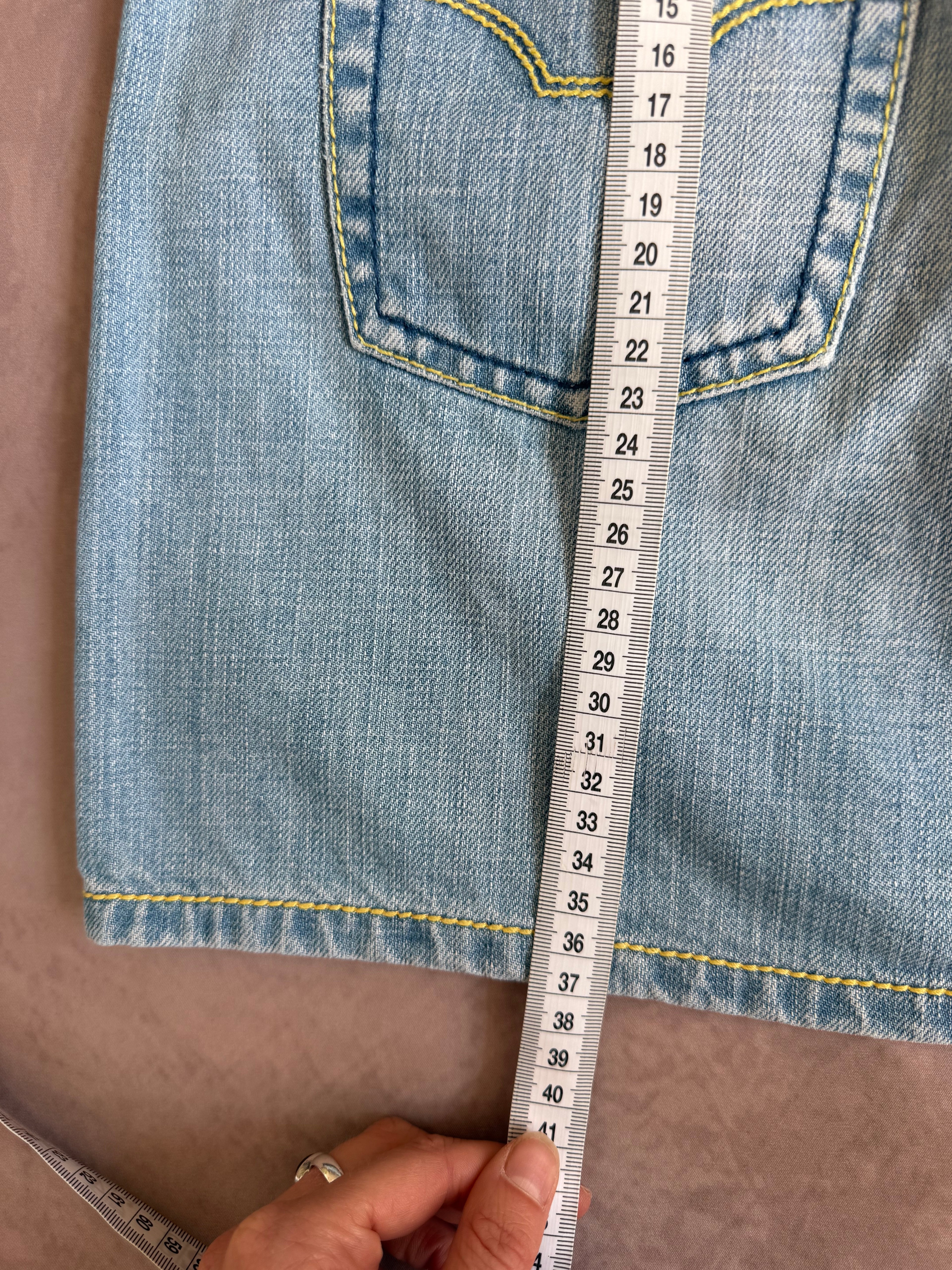 y2k 90s vintage denim mini skirt (L)