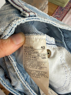 y2k 90s vintage denim mini skirt (L)