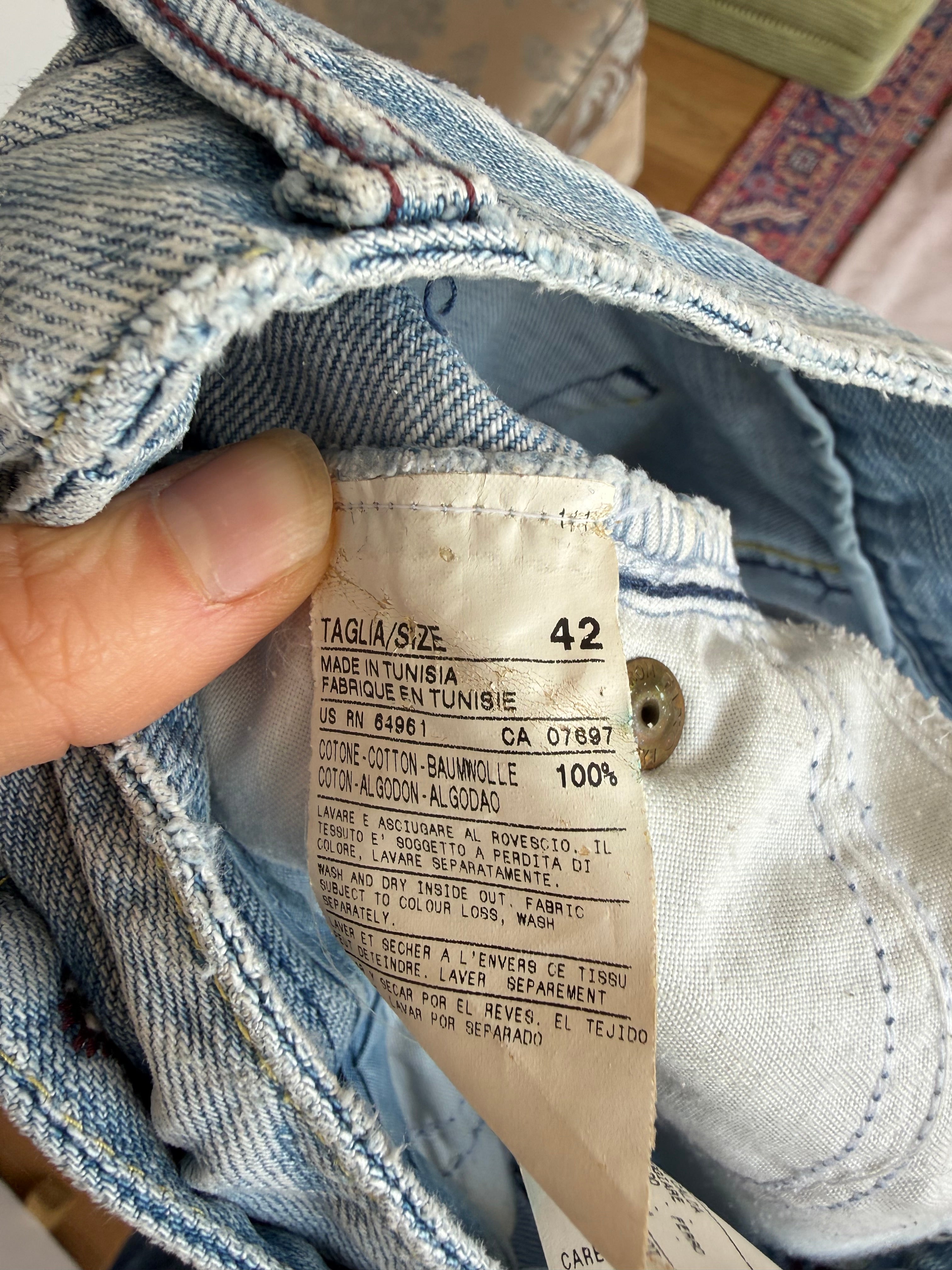 y2k 90s vintage denim mini skirt (L)