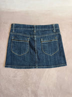 y2k 90s vintage denim mini skirt (M)