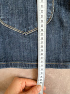 y2k 90s vintage denim mini skirt (M)