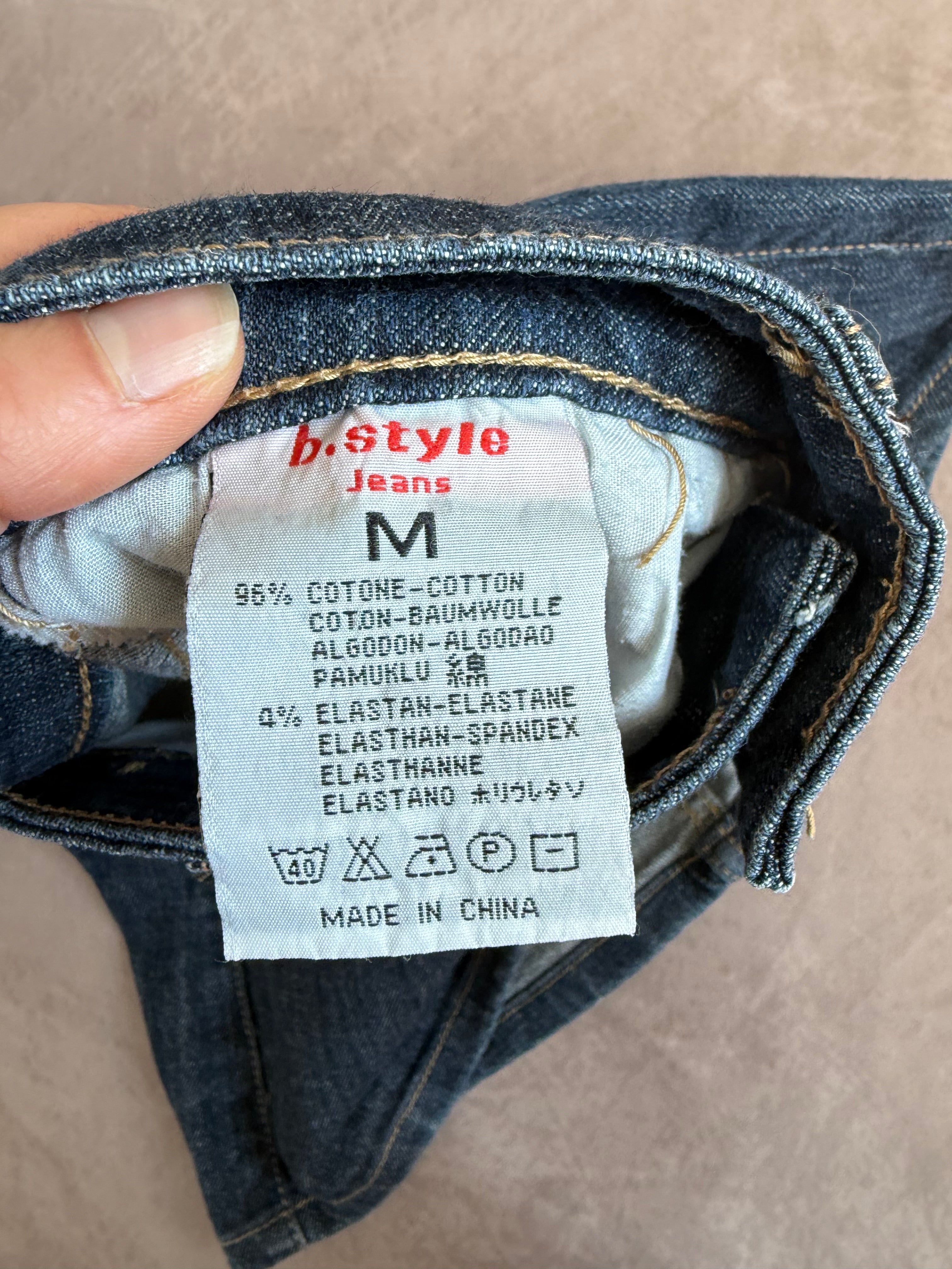 y2k 90s vintage denim mini skirt (M)
