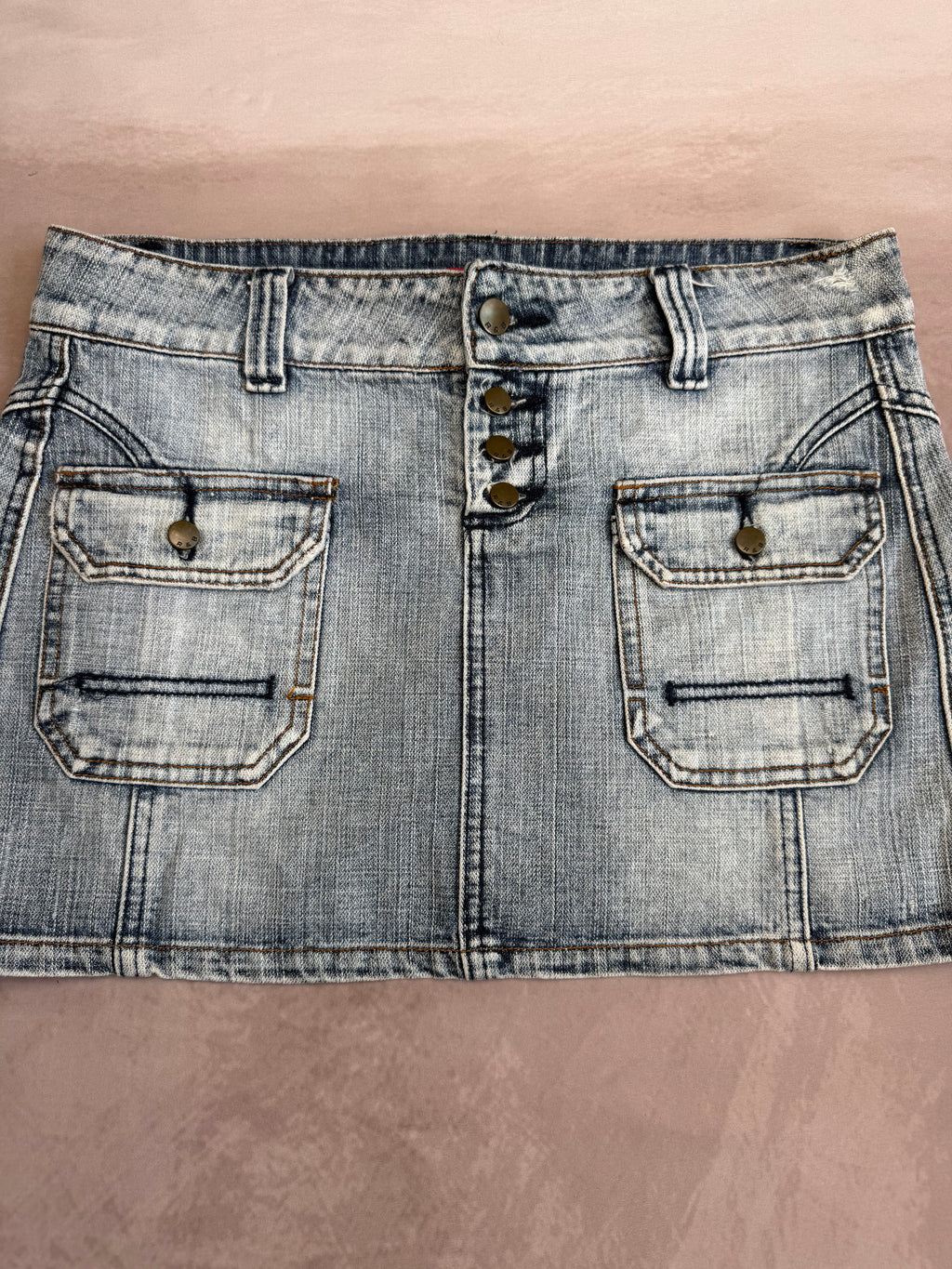 y2k 90s vintage denim mini skirt (L)