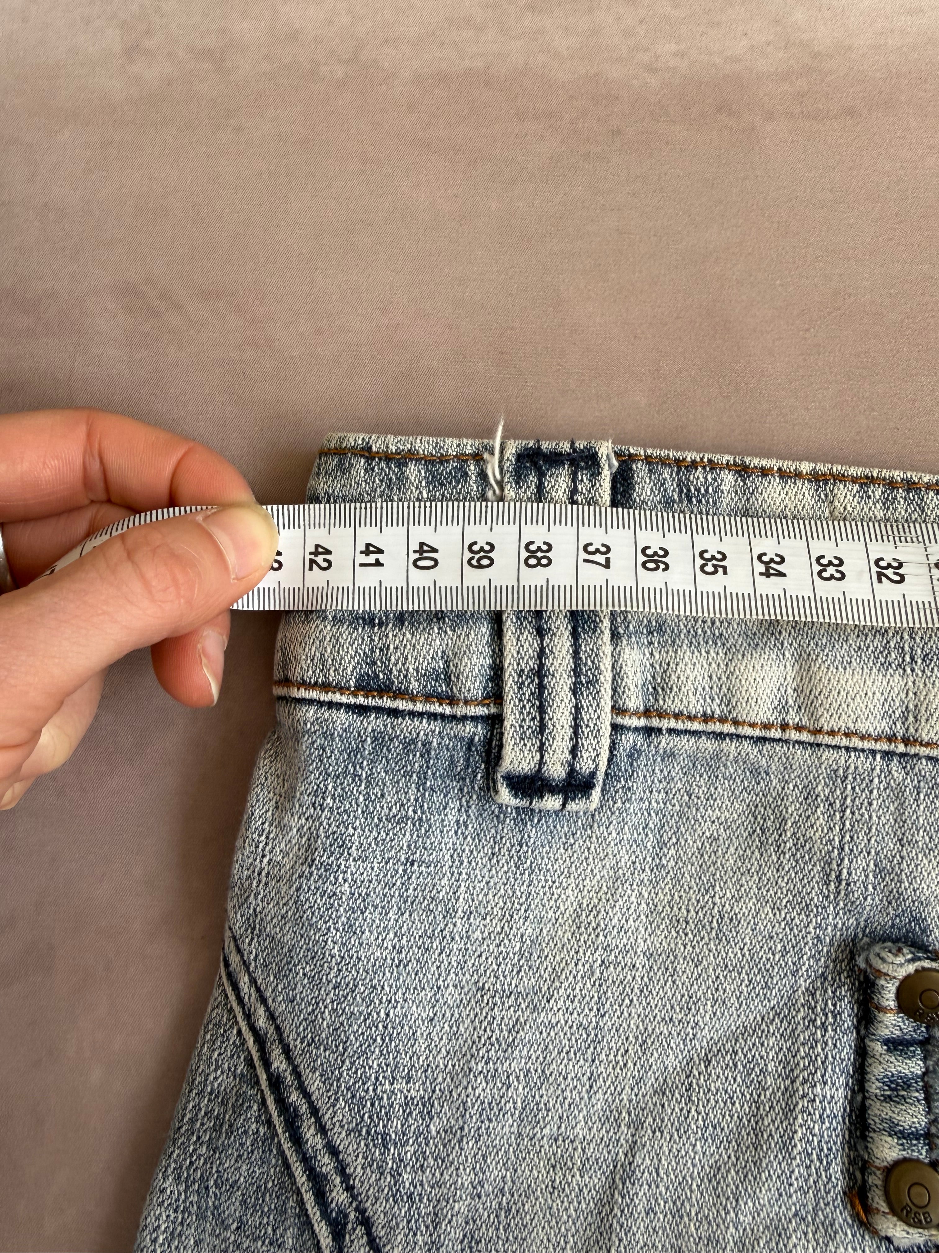 y2k 90s vintage denim mini skirt (L)