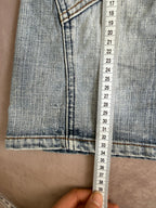 y2k 90s vintage denim mini skirt (L)