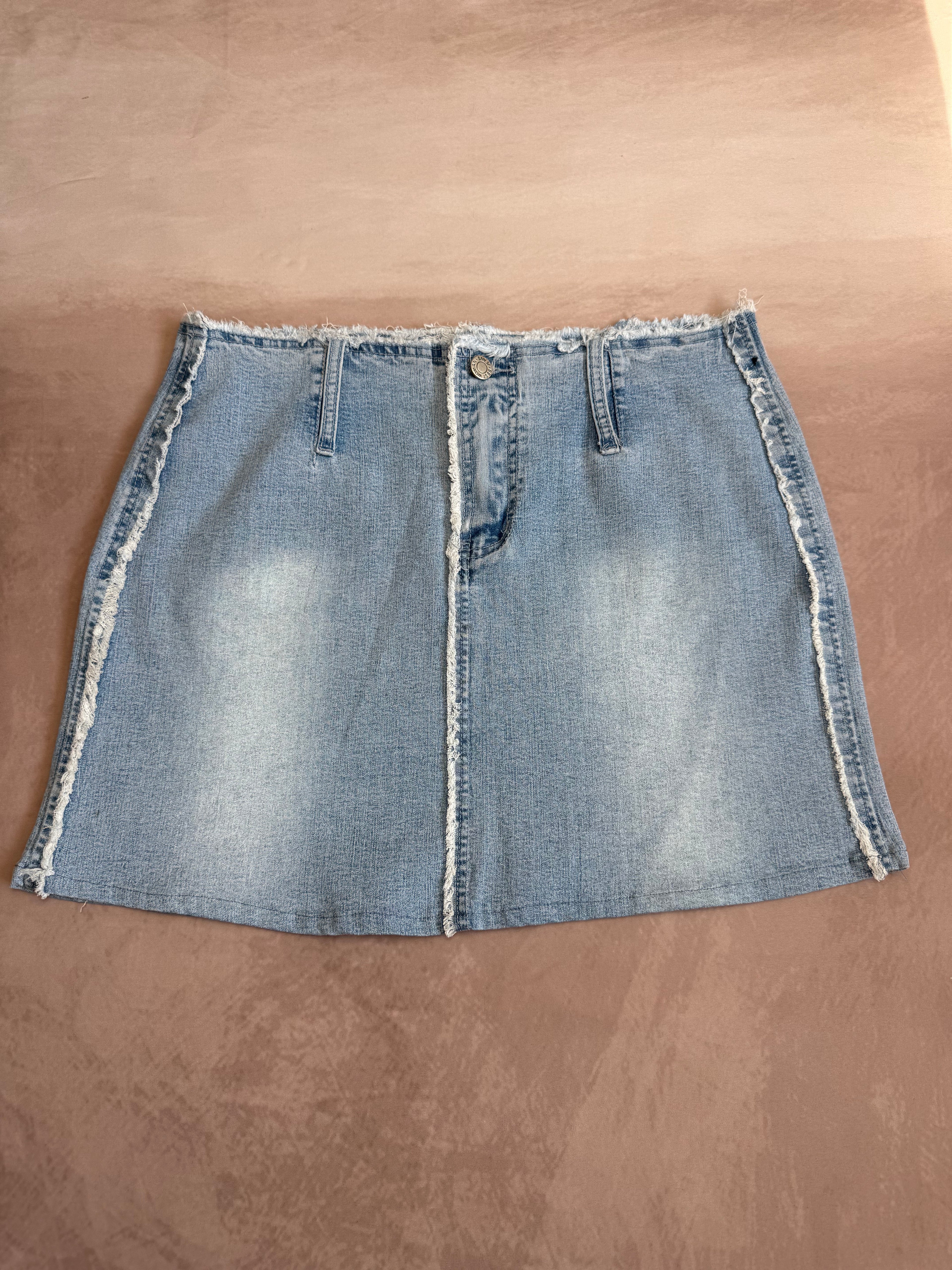 y2k 90s vintage denim mini skirt (L)