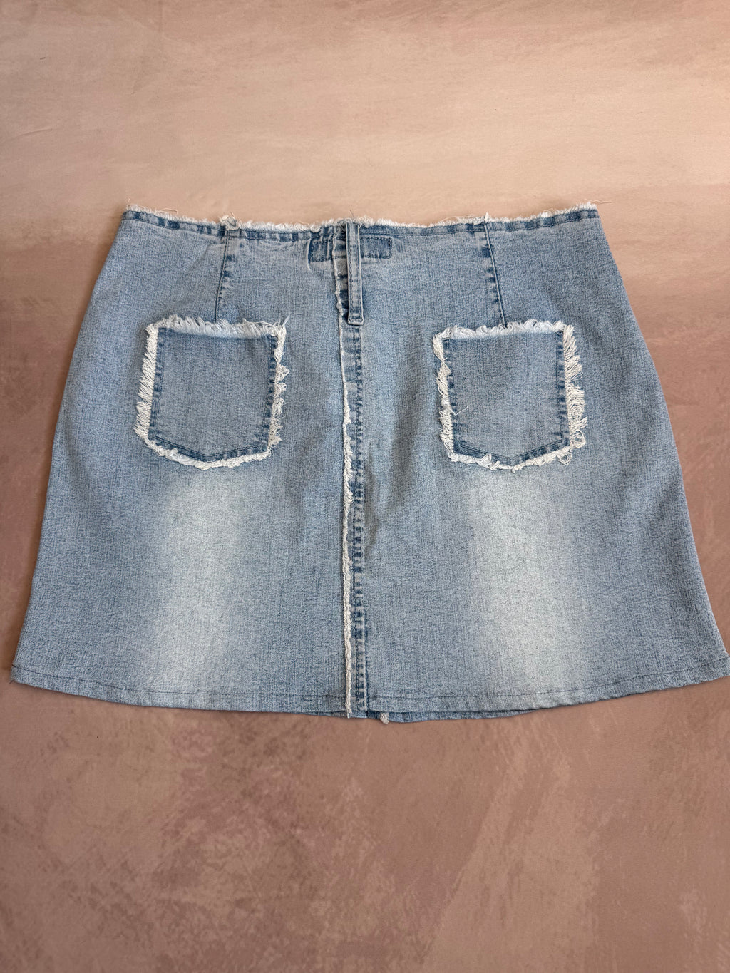 y2k 90s vintage denim mini skirt (L)