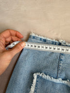 y2k 90s vintage denim mini skirt (L)