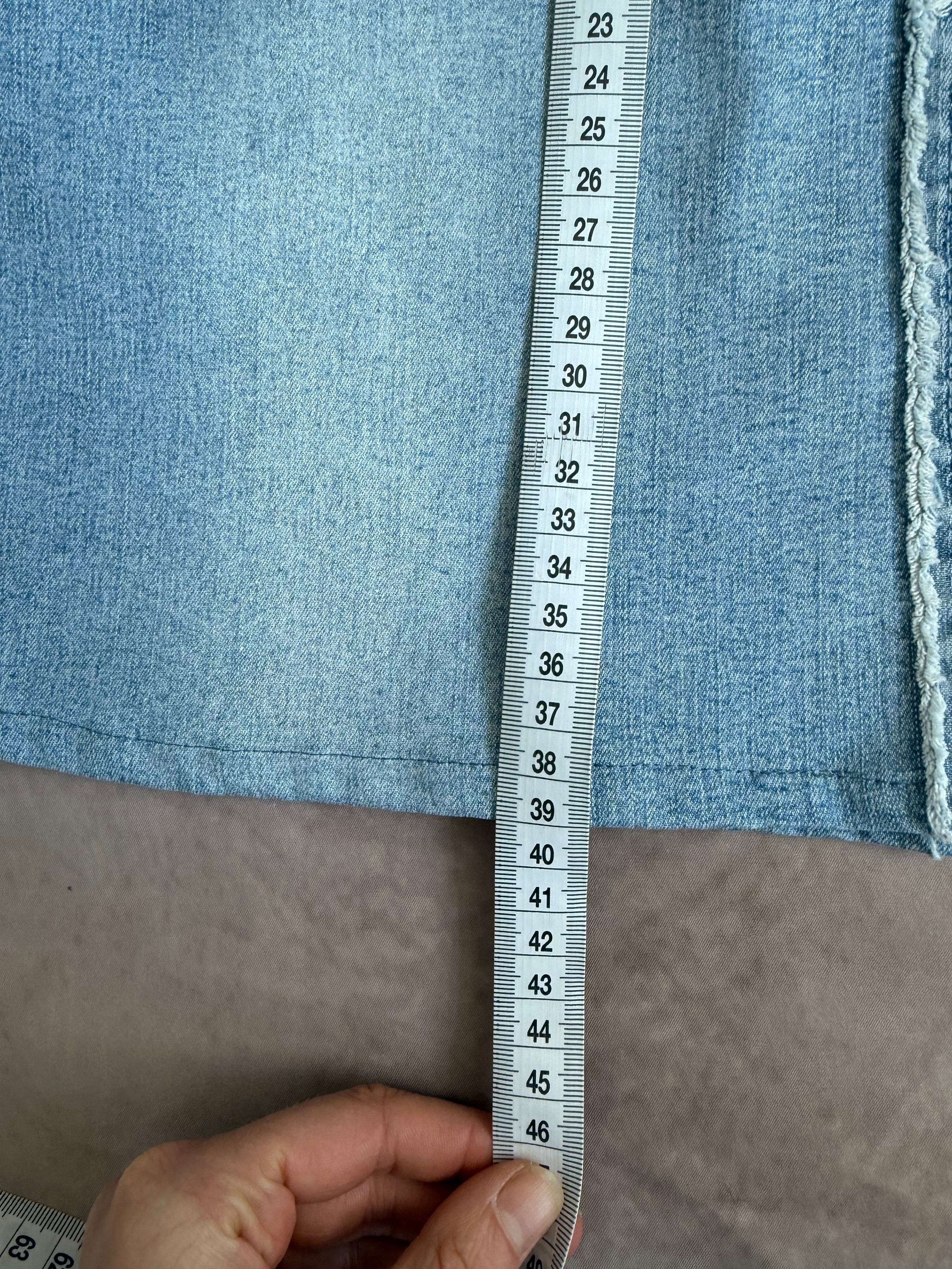 y2k 90s vintage denim mini skirt (L)