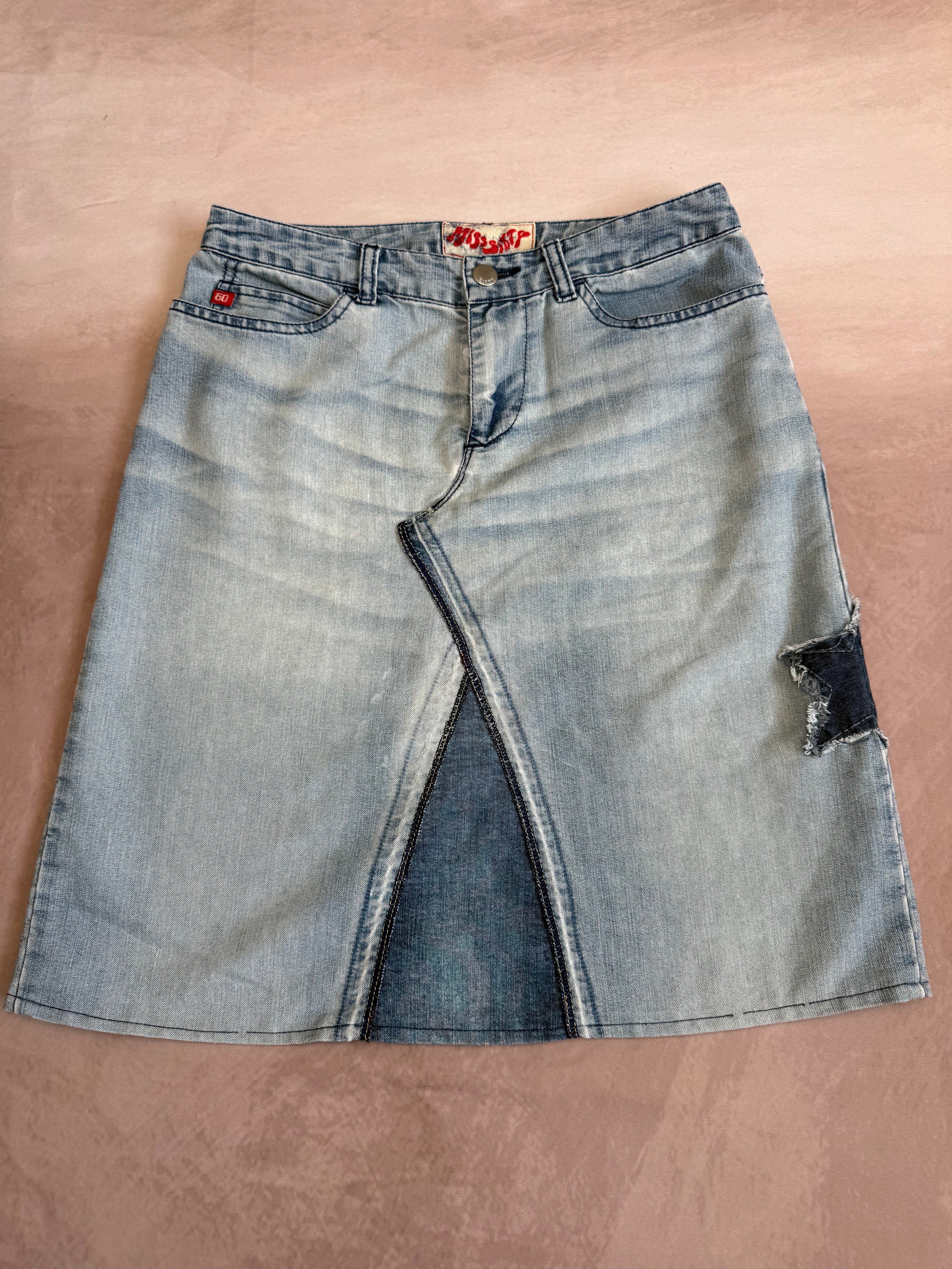 y2k 90s vintage denim miss sixty mini skirt (S)