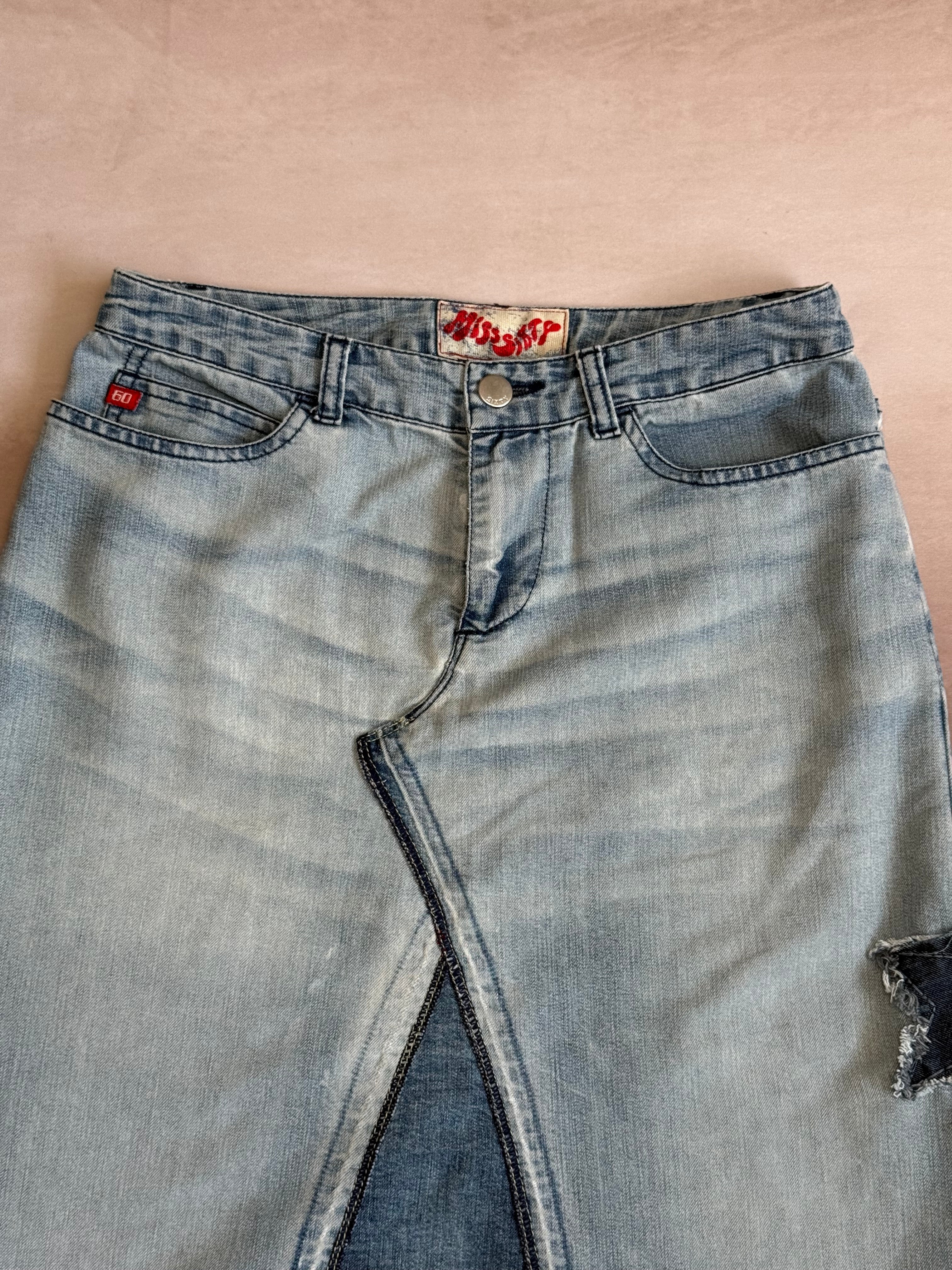 y2k 90s vintage denim miss sixty mini skirt (S)