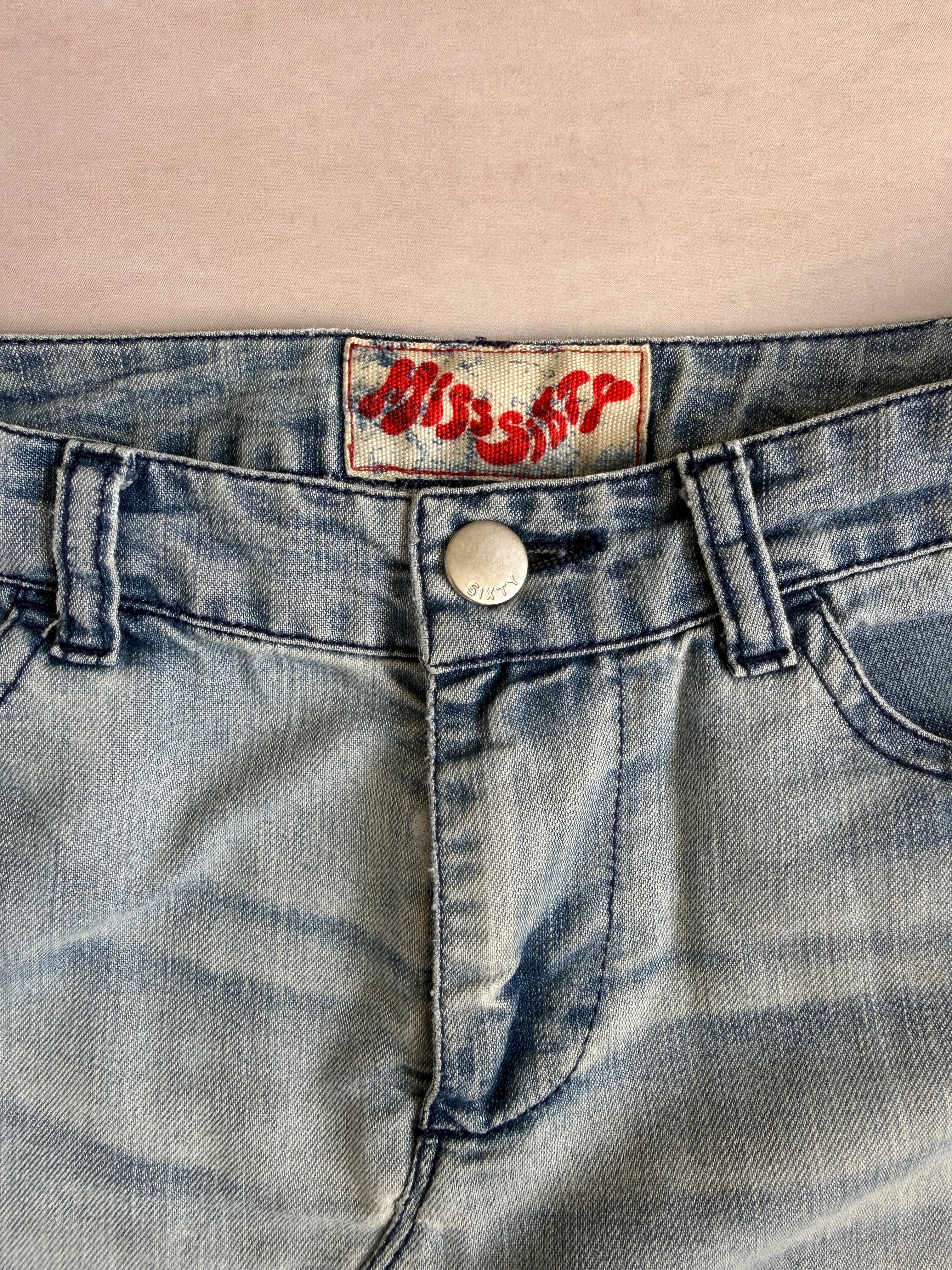 y2k 90s vintage denim miss sixty mini skirt (S)