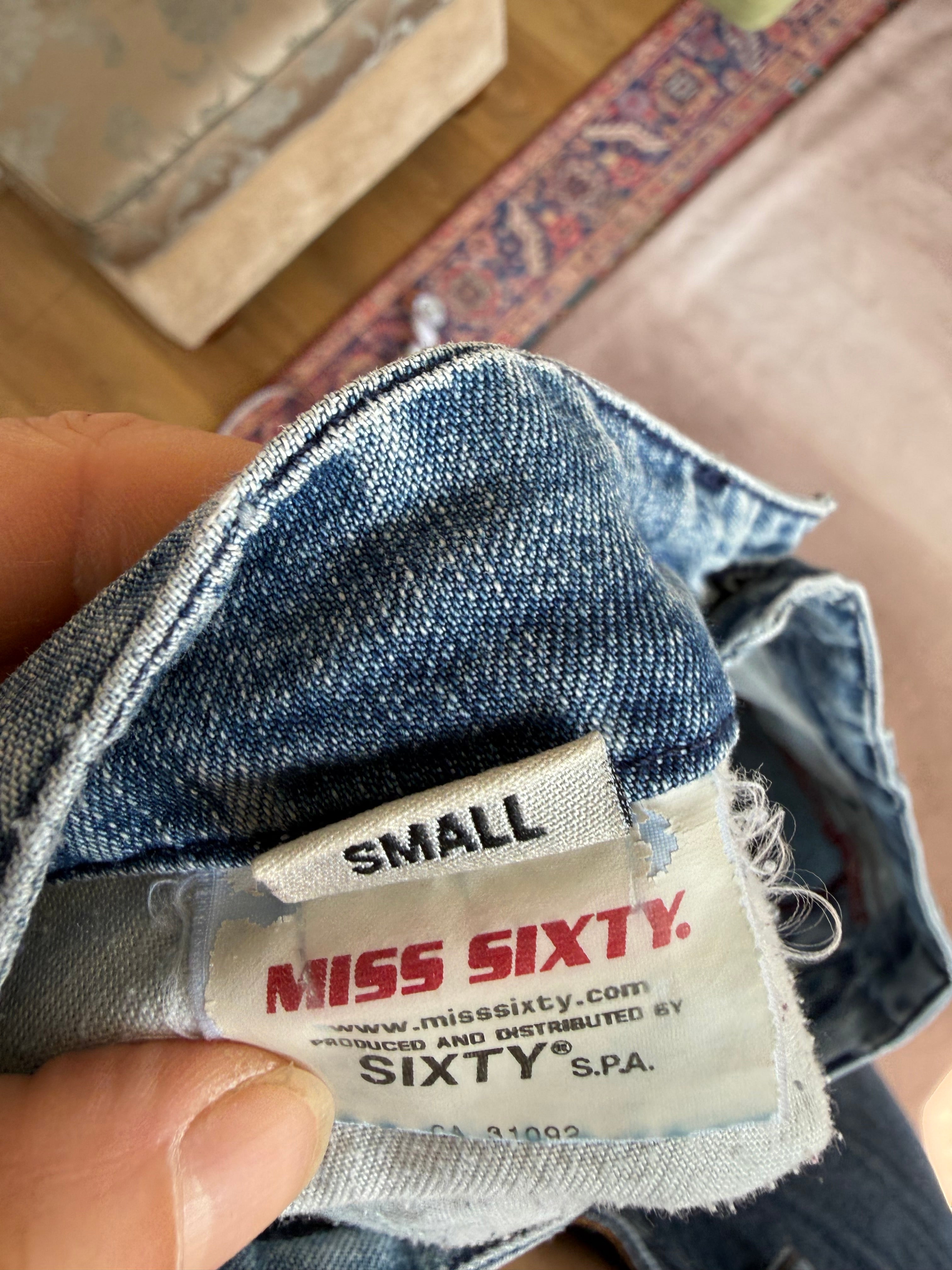 y2k 90s vintage denim miss sixty mini skirt (S)