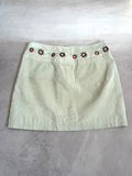 y2k 90s vintage genuine suede mini skirt (M)