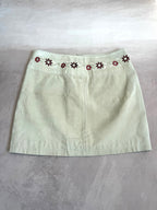 y2k 90s vintage genuine suede mini skirt (M)