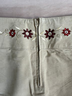 y2k 90s vintage genuine suede mini skirt (M)