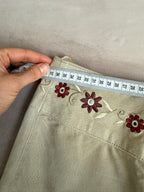 y2k 90s vintage genuine suede mini skirt (M)