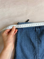 y2k 90s vintage denim mini skirt (XL)