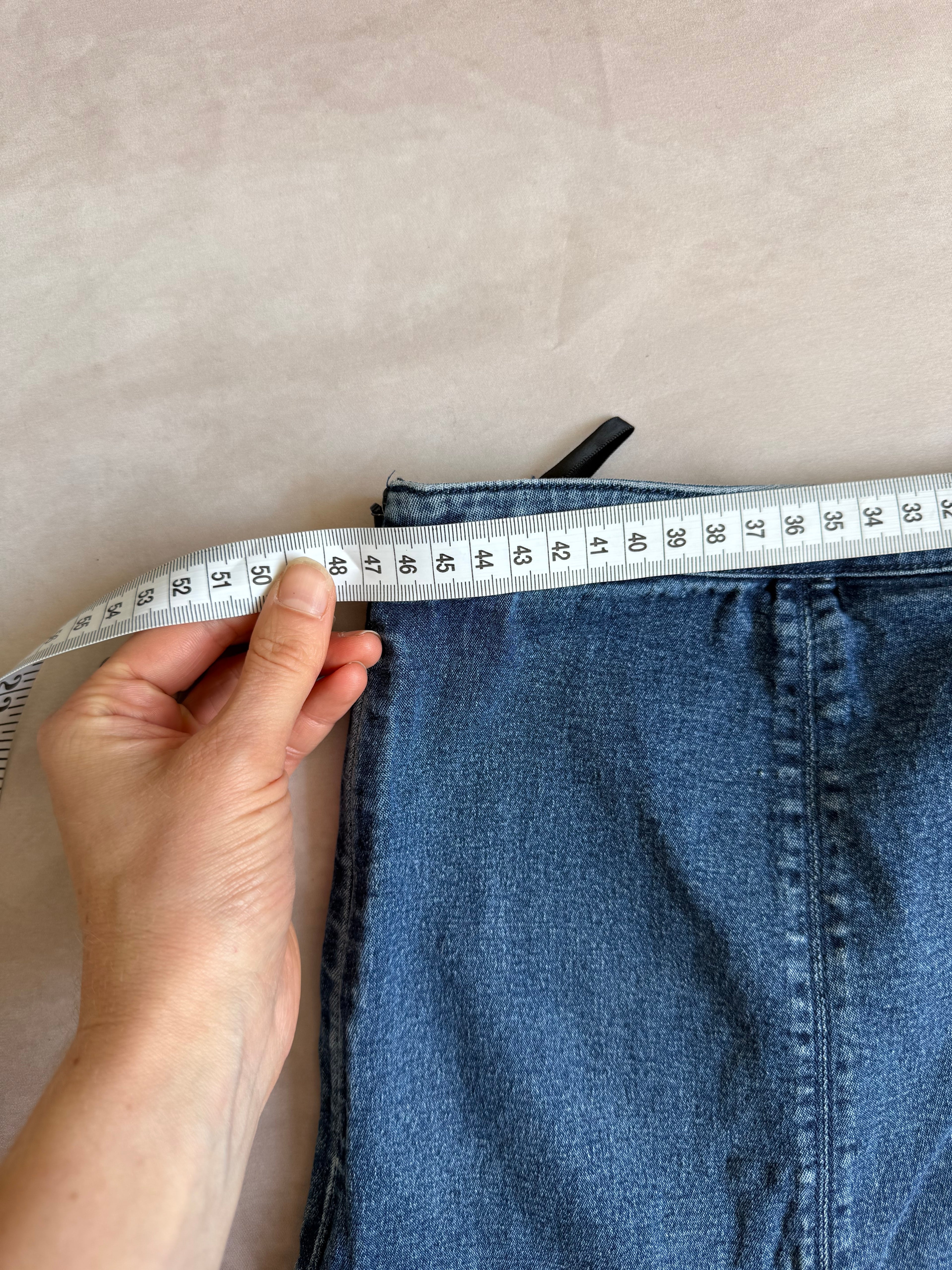 y2k 90s vintage denim mini skirt (XL)