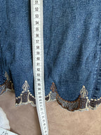 y2k 90s vintage denim mini skirt (XL)