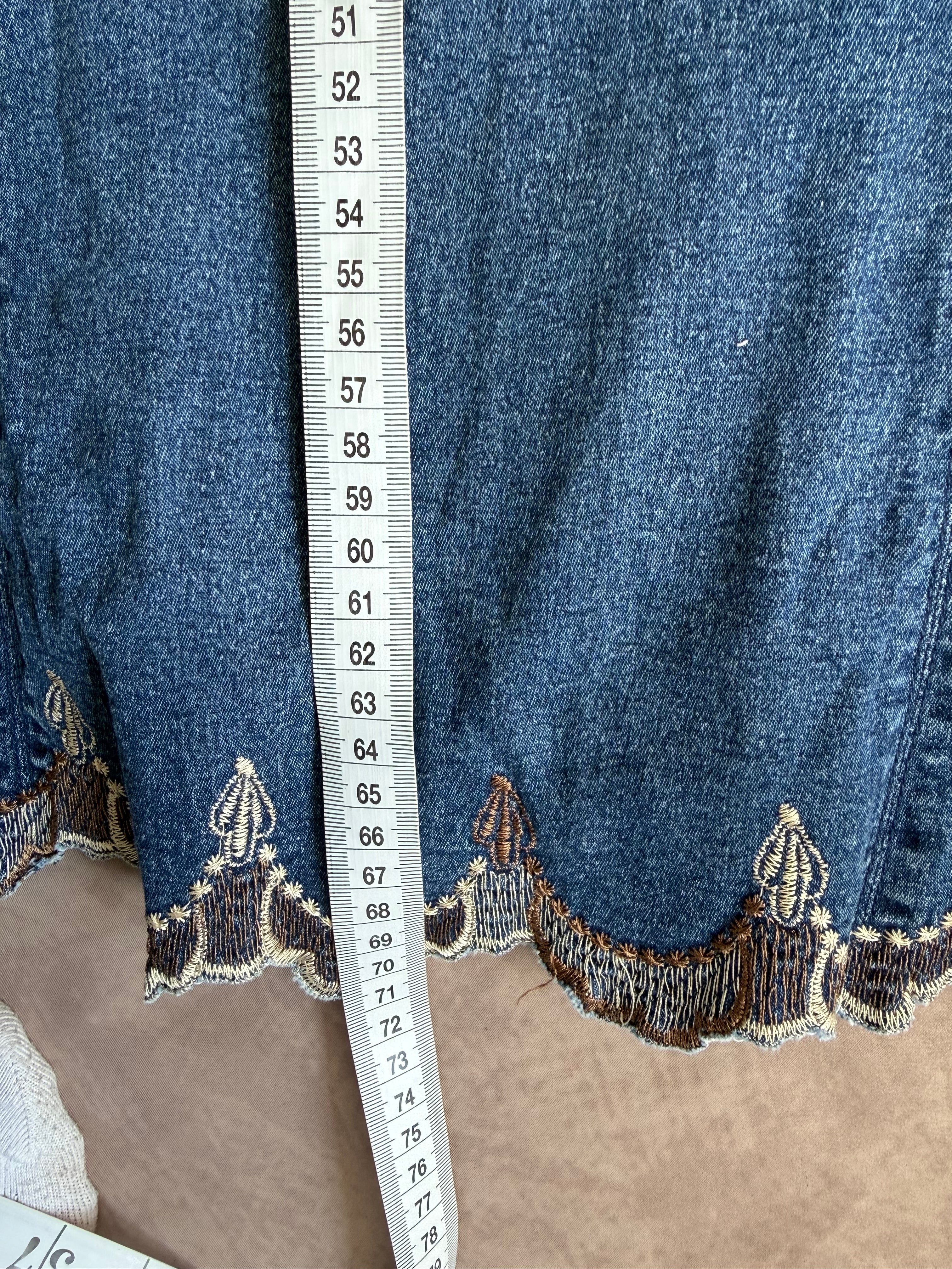 y2k 90s vintage denim mini skirt (XL)