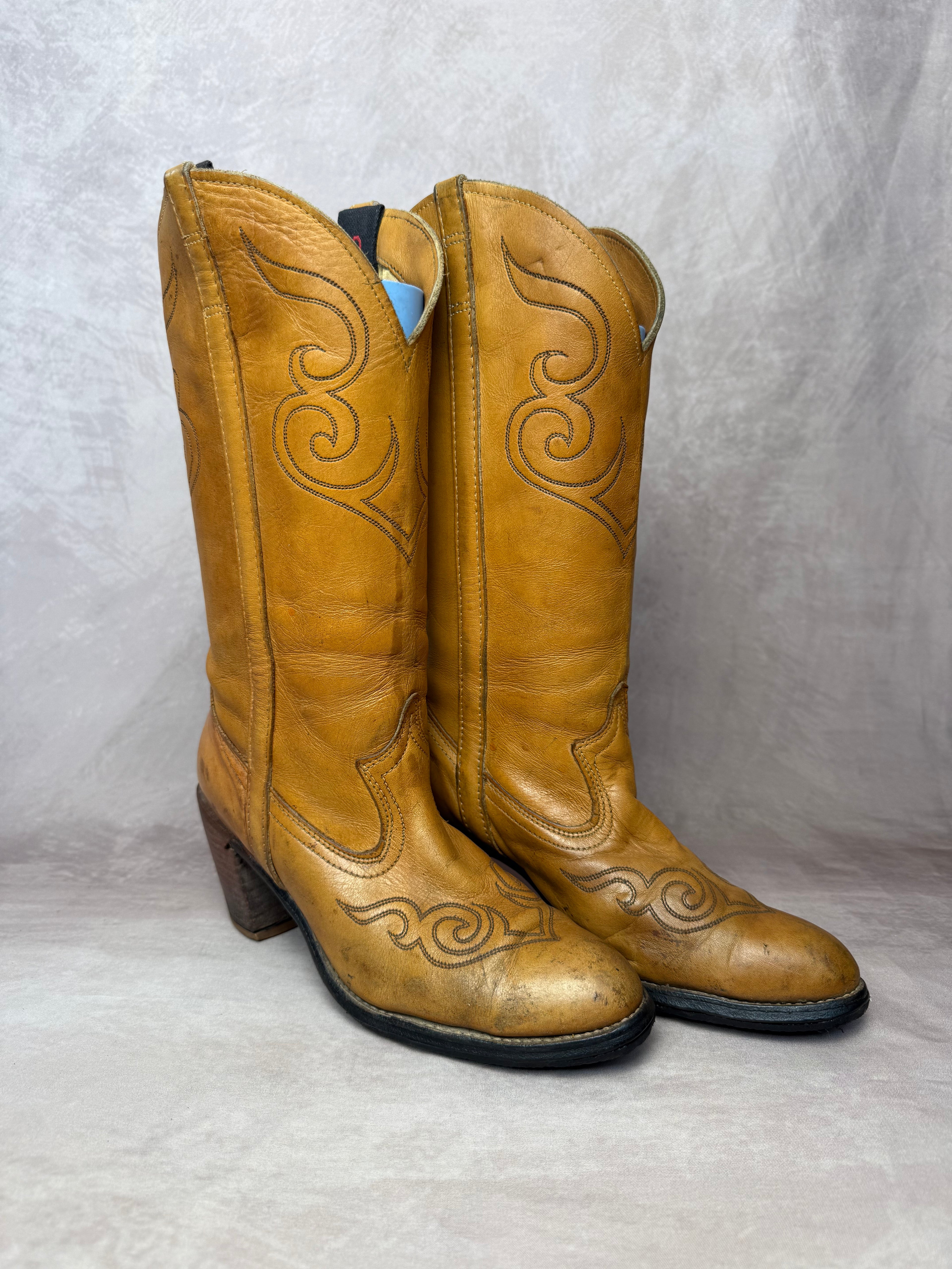 Vintage Brown Cowboy Boots (UK 5)
