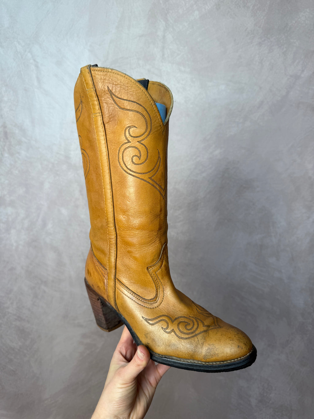 Vintage Brown Cowboy Boots (UK 5)