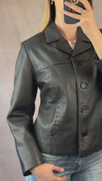 Vintage Y2K Italian leather biker jacket (L)