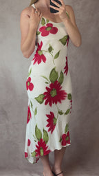 90's Y2K asymmetrical spring dress (S)